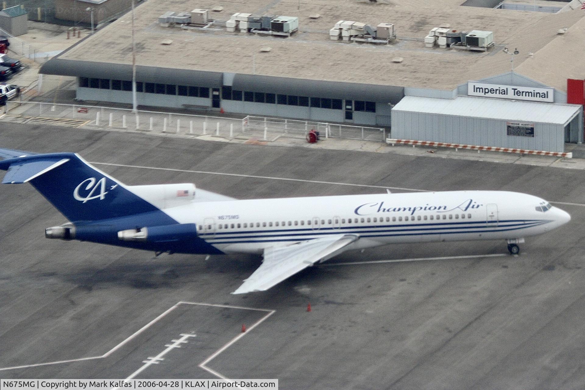 N675MG, 1981 Boeing 727-225 C/N 22553, Champion Air Boeing 727-225, N675MG at the Imperial Terminal LAX
