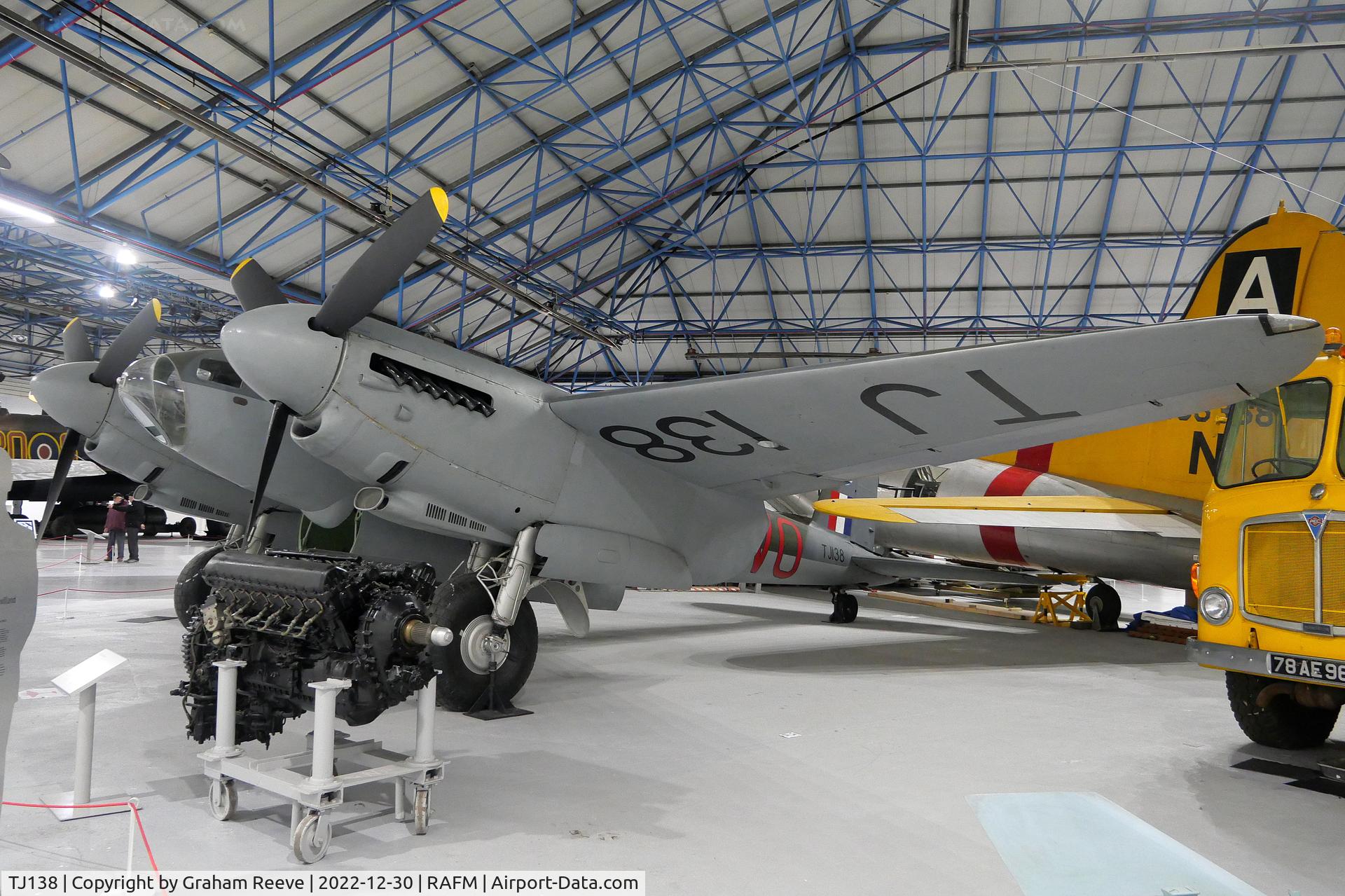 TJ138, De Havilland DH-98 Mosquito TT.35 C/N Not found TJ138, On display at the RAF Museum, Hendon.