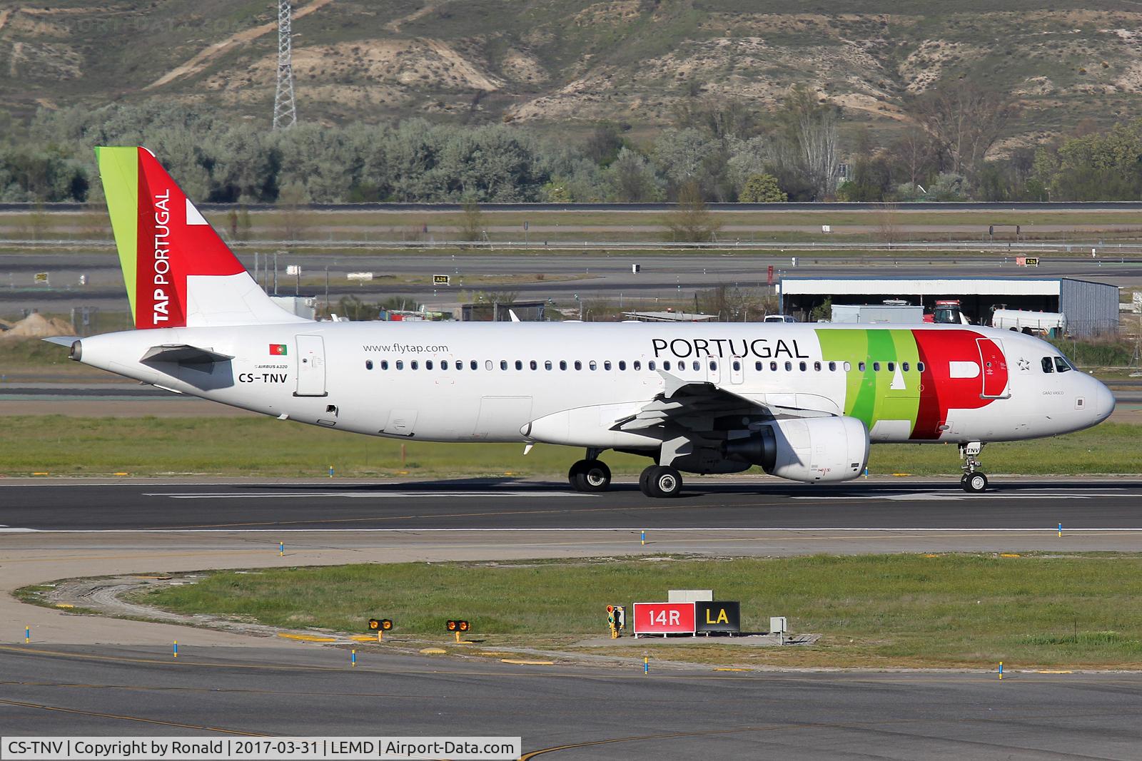 CS-TNV, 2009 Airbus A320-214 C/N 4143, at mad