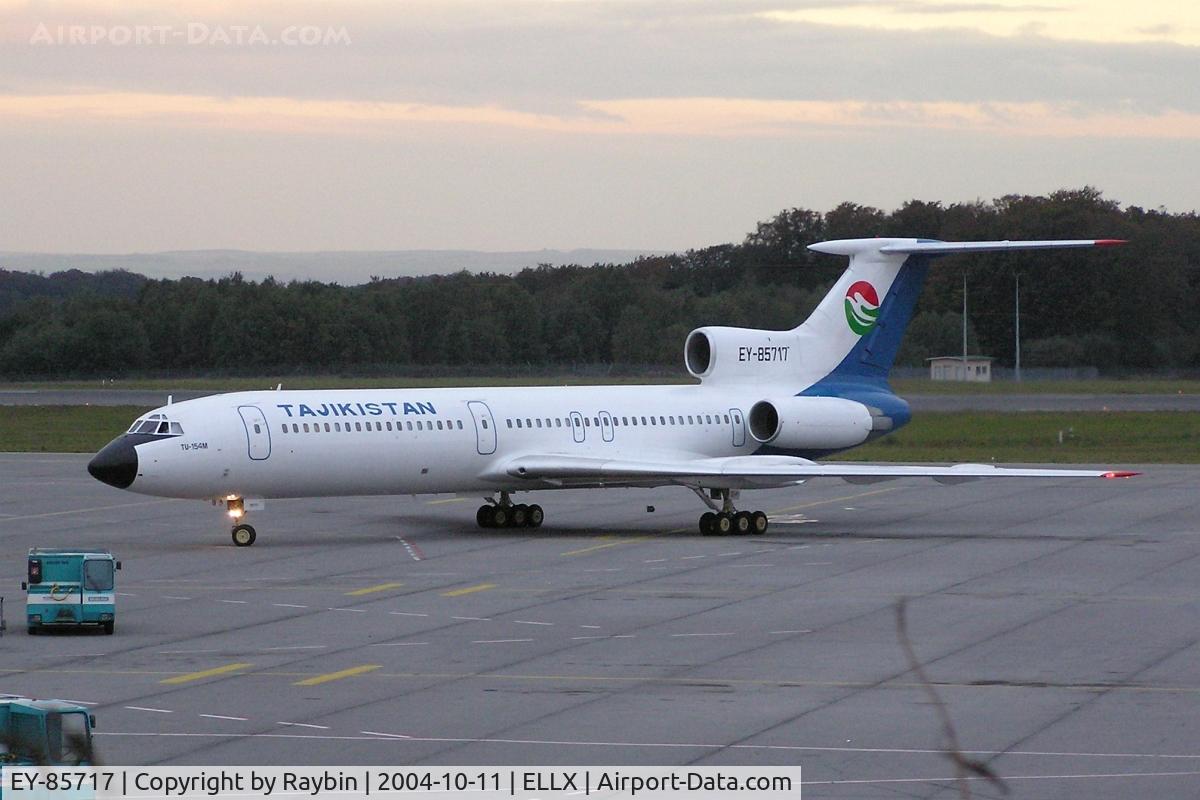 EY-85717, 1991 Tupolev Tu-154M C/N 91A897, Tadjikistan Airlines
Charterflight for a handball team