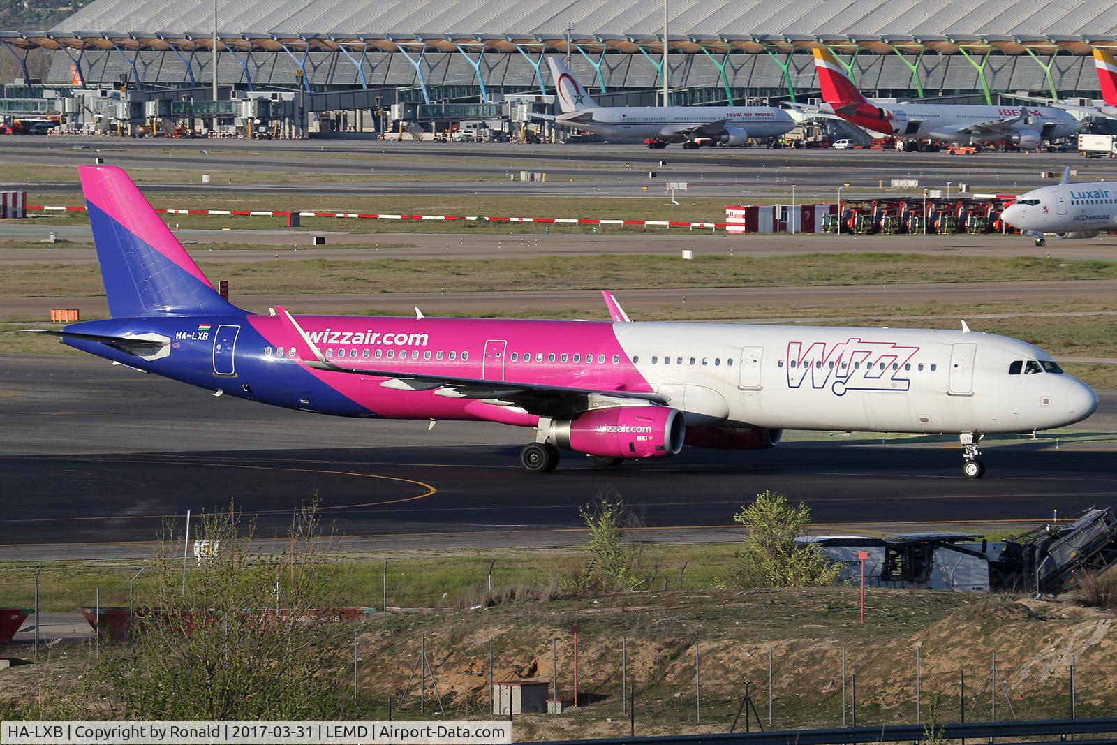 HA-LXB, 2015 Airbus A321-231 C/N 6910, at mad