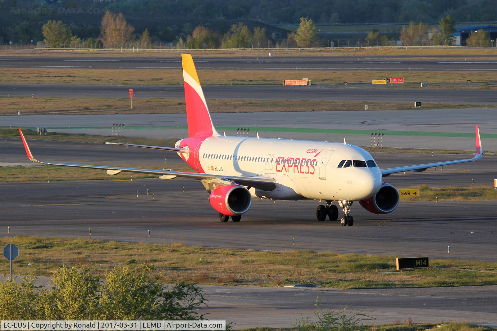 EC-LUS, 2013 Airbus A320-216 C/N 5501, at mad