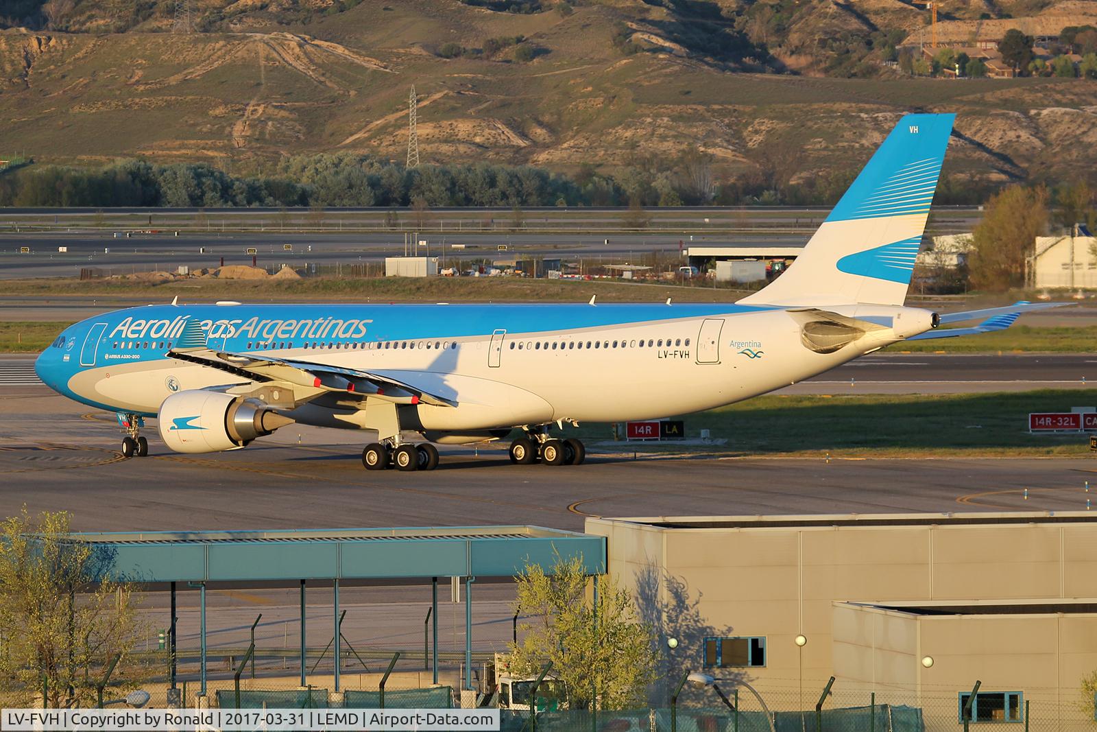 LV-FVH, 2015 Airbus A330-202 C/N 1605, at mad