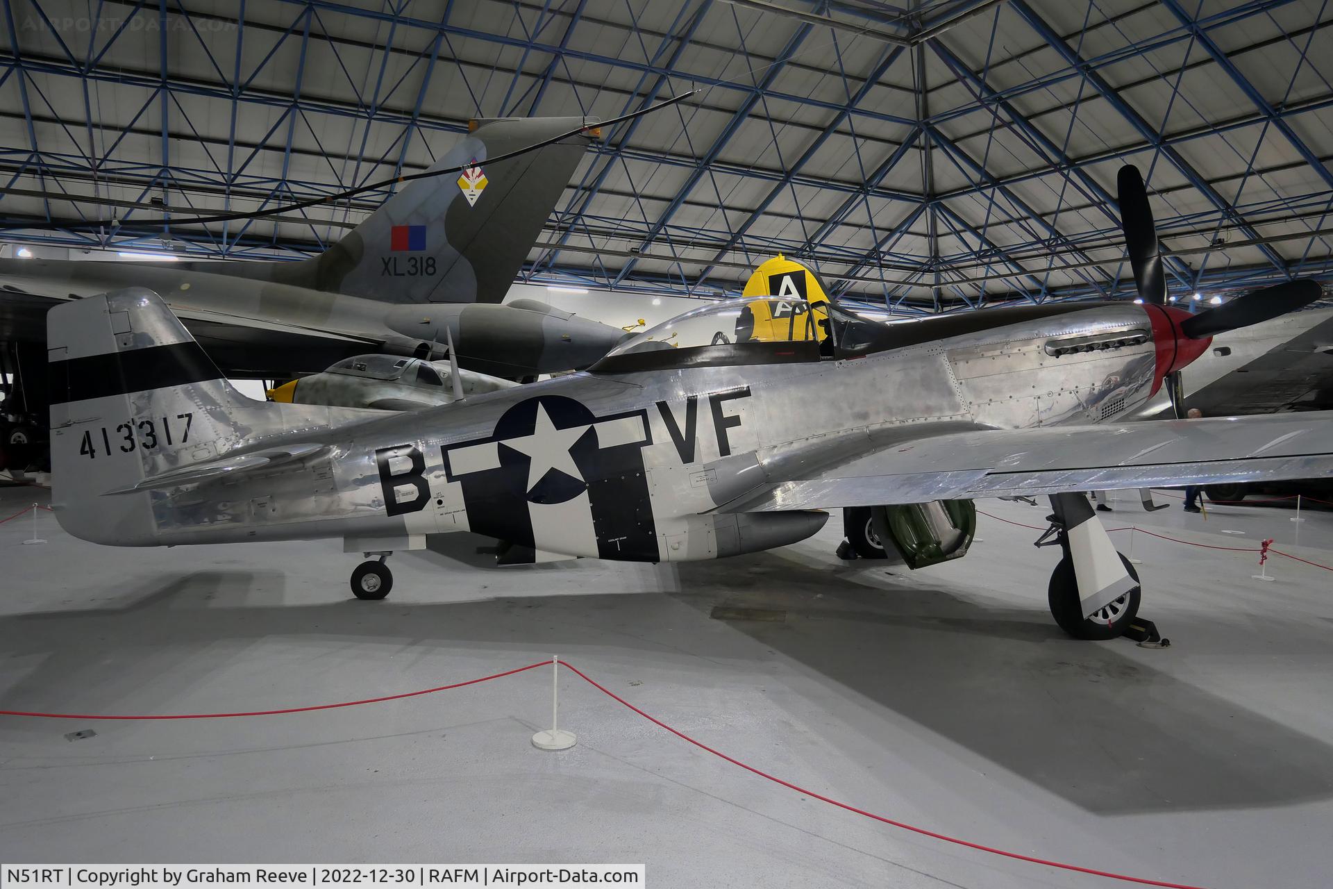 N51RT, 1944 North American F-51D Mustang C/N 122-40949, On display at the RAF Museum, Hendon.