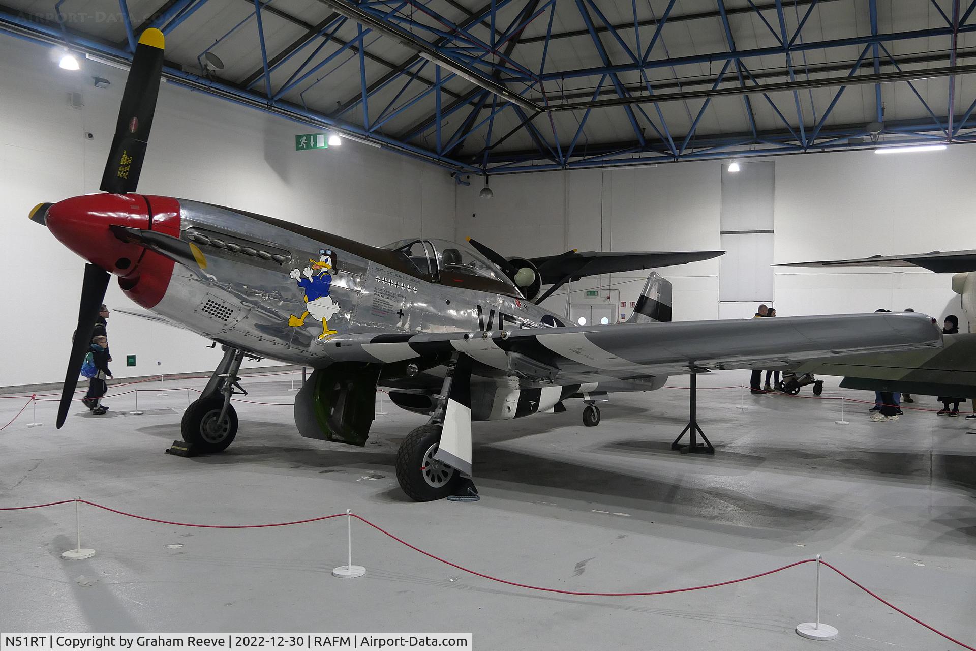 N51RT, 1944 North American F-51D Mustang C/N 122-40949, On display at the RAF Museum, Hendon.