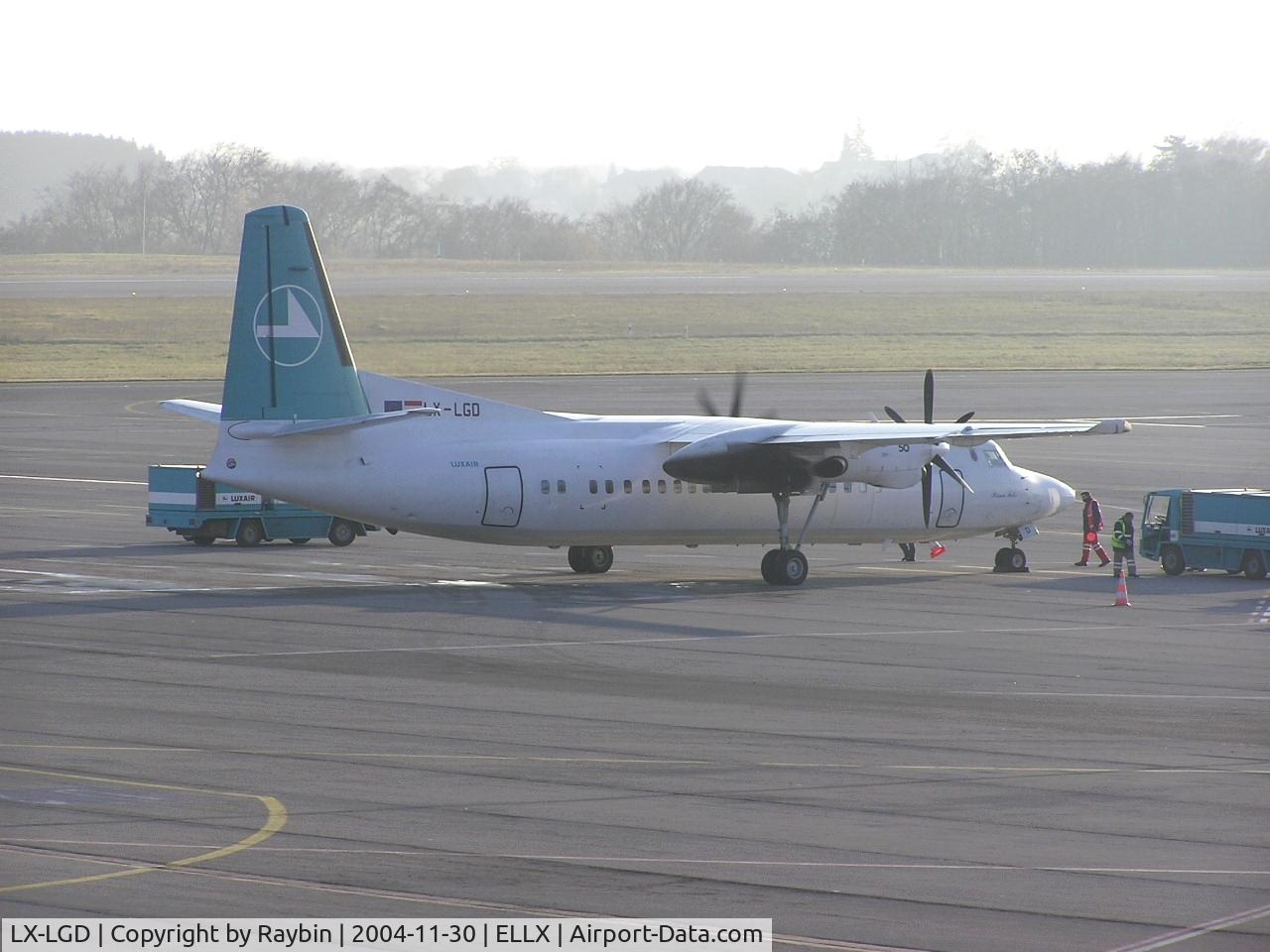 LX-LGD, 1989 Fokker 50 C/N 20171, Luxair 
Plane destroyed 2019-09-20 at Mogadischu MGQ 
veered off runway impacting a perimeter wall