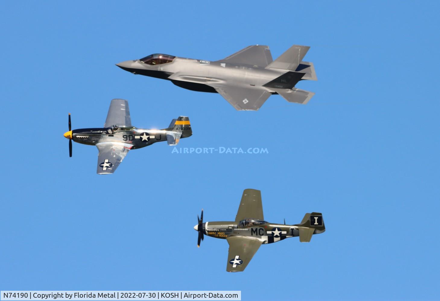 N74190, 1944 North American F-51D Mustang C/N 44-75452, OSH 2022