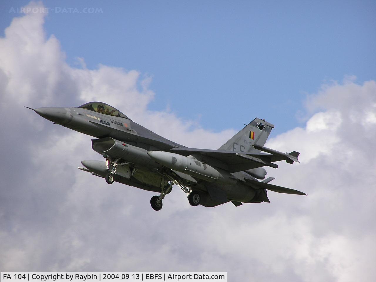 FA-104, 1987 SABCA F-16AM Fighting Falcon C/N 6H-104, Belgium AF F-16 with Nato tail 