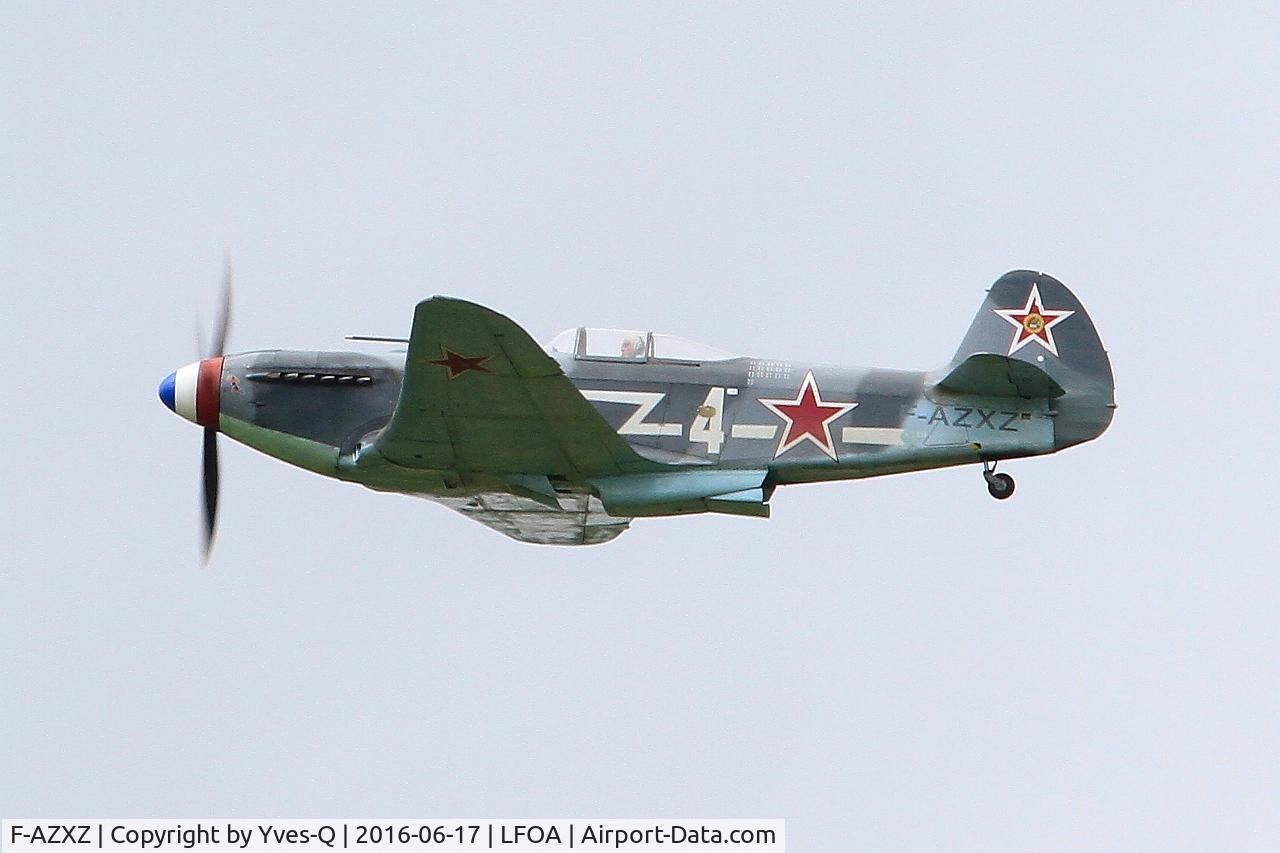 F-AZXZ, 1944 Yakovlev Yak-3UA Replica C/N Y337, Yakovlev Yak-3UA Replica, Flight over Avord Air Base 702 (LFOA) Open day 2016