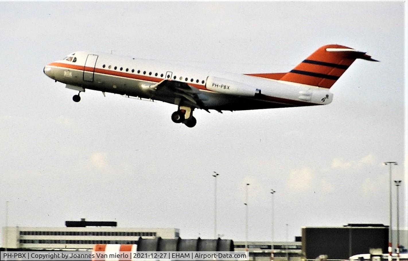 PH-PBX, 1972 Fokker F.28-1000 Fellowship C/N 11045, Slide scan