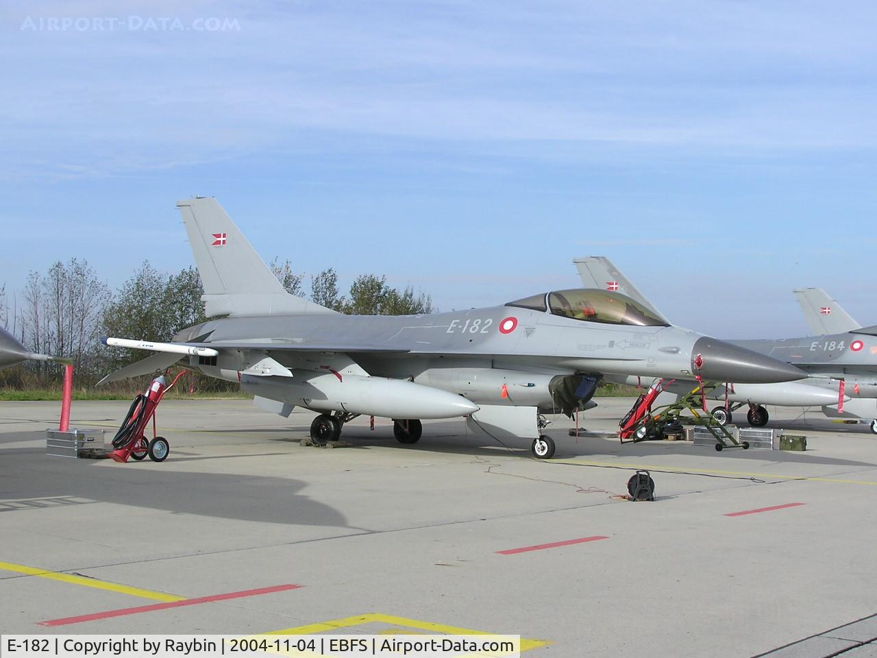 E-182, SABCA F-16AM Fighting Falcon C/N 6F-9, Now as instructional airframe at Skrydstrup AB