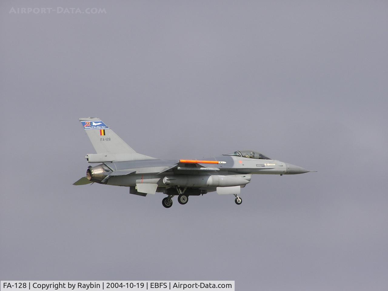 FA-128, SABCA F-16AM Fighting Falcon C/N 6H-128, Destroyed Oct.2018
A technician accidentally opened fire from a plane during ground maintenance. FA-128 was hit and catches fire