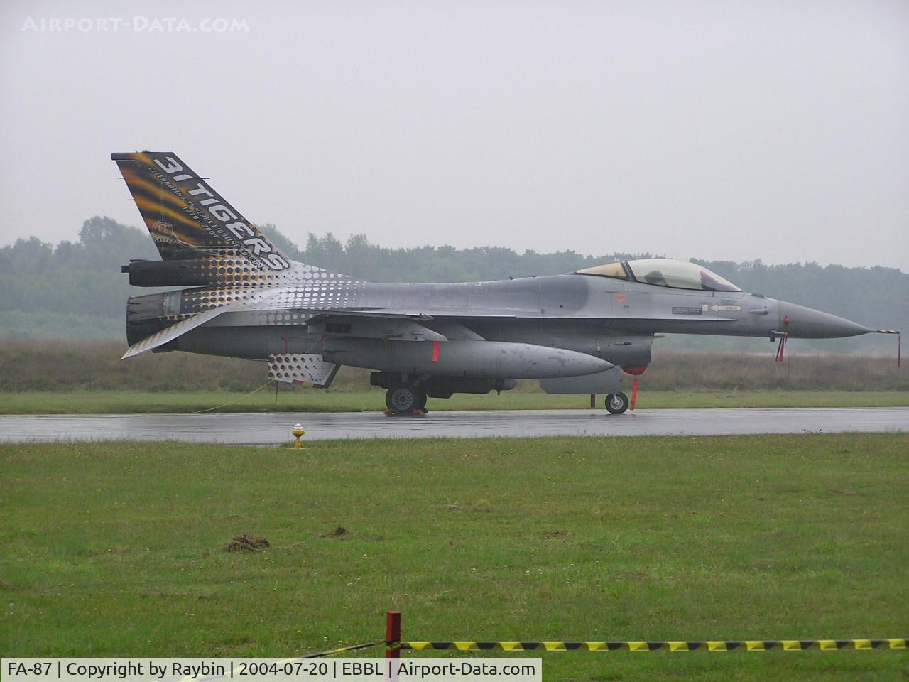 FA-87, SABCA F-16AM Fighting Falcon C/N 6H-87, Special tail 25 years F-16 in Belgium