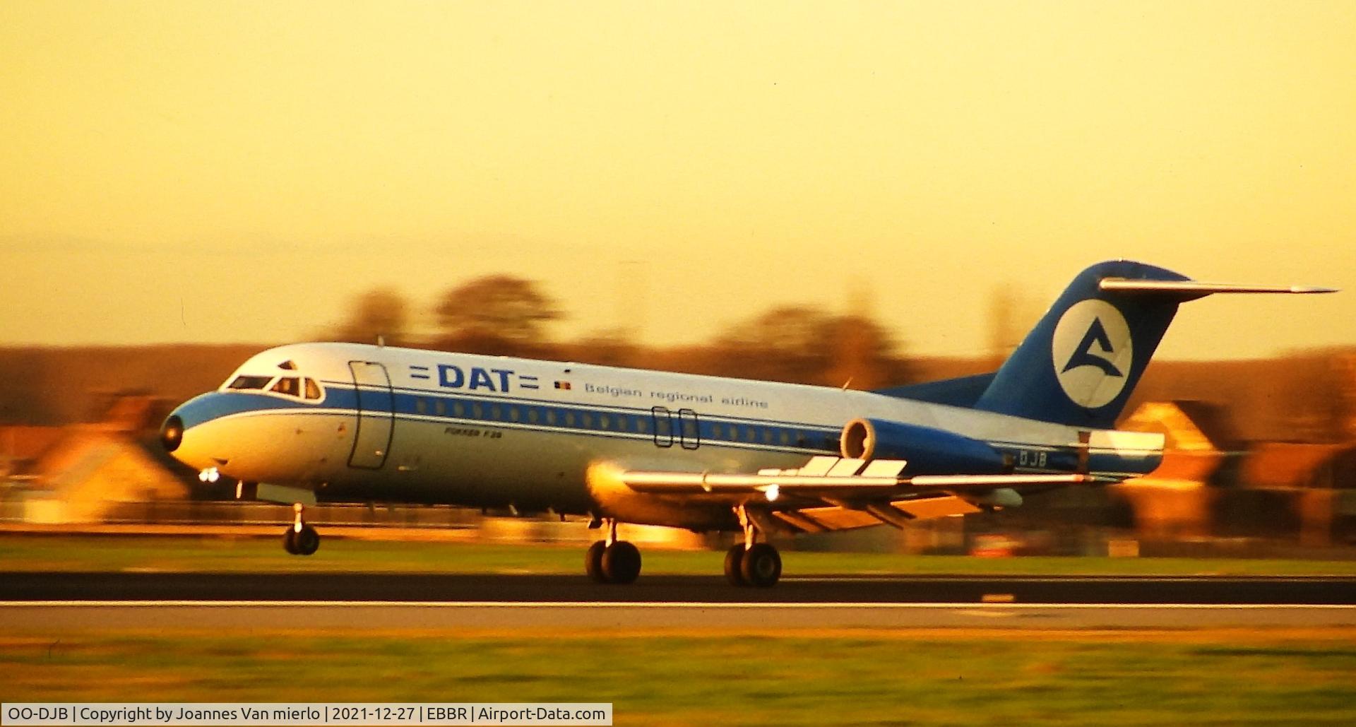 OO-DJB, 1982 Fokker F-28-4000 Fellowship C/N 11184, Slide scan