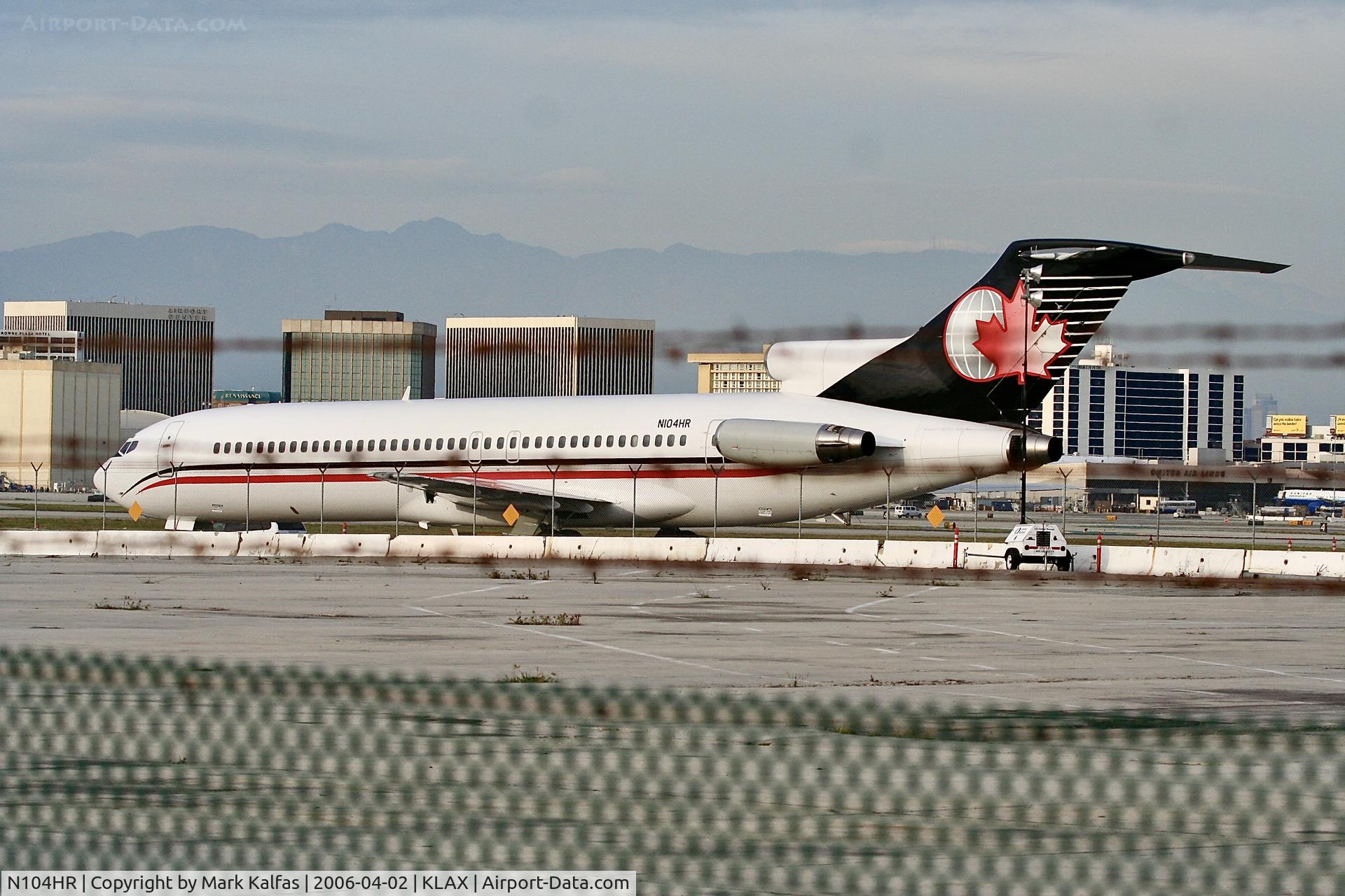 N104HR, 1979 Boeing 727-223 C/N 21525, Houston Rockets / Houston Aircorp Basketball LLC, Boeing 727-223, N104HR at the Imperial ramp LAX