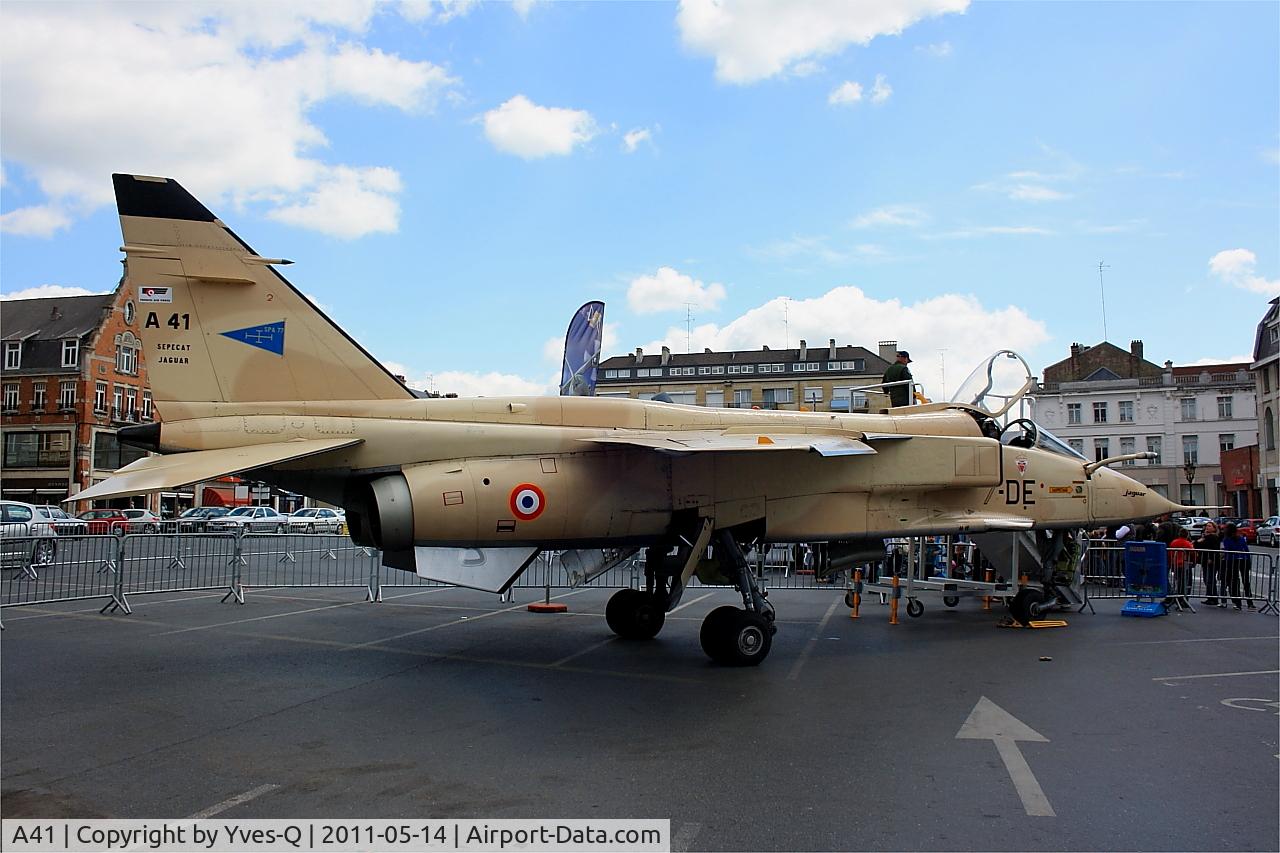 A41, Sepecat Jaguar A C/N A41, Sepecat Jaguar A, exhibited in the town square of Cambrai, in may 2011