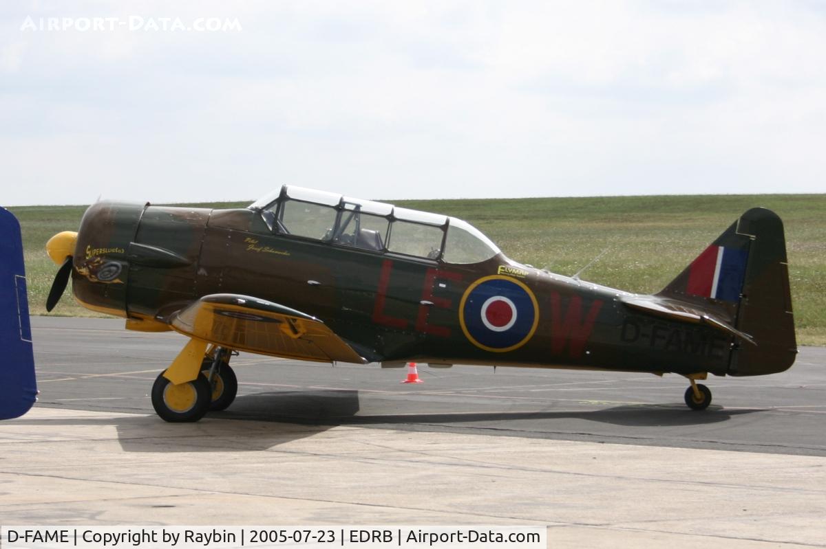 D-FAME, 1952 Canadian Car & Foundry T-6 Harvard Mk.4 C/N CCF4-77, bad light