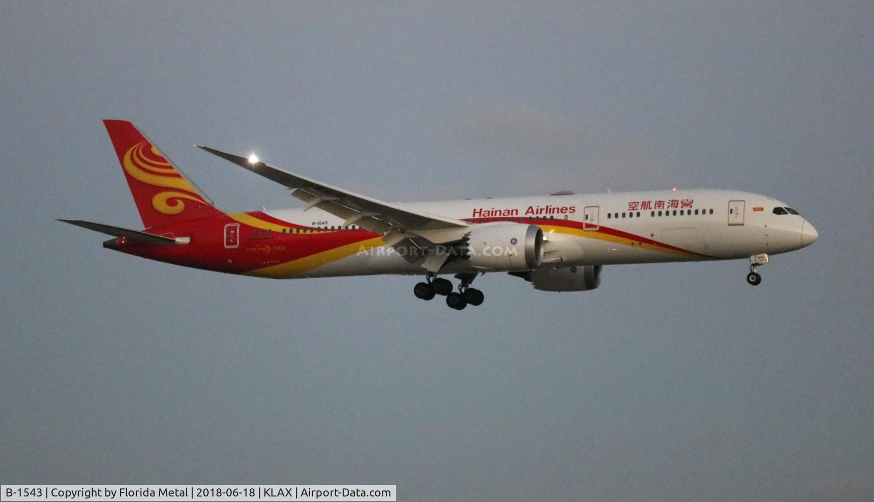 B-1543, 2016 Boeing 787-9 Dreamliner C/N 62716, Hainan 787-9 zx