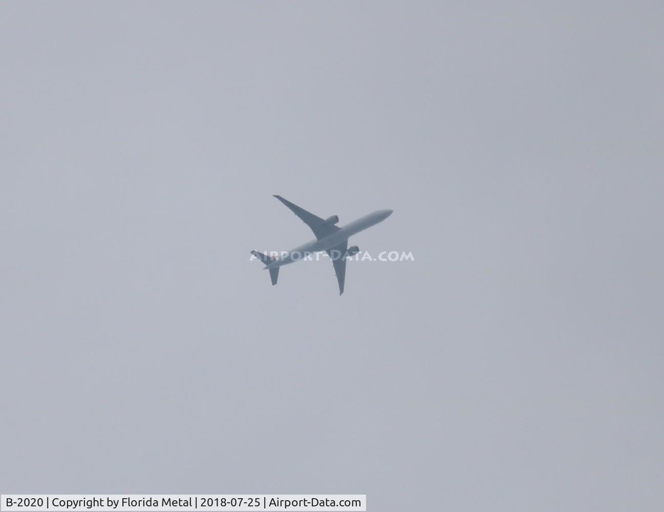 B-2020, 2015 Boeing 777-39P/ER C/N 43272, China Eastern 777-300 zx    in flight from PVG-ORD seen over OSH 2018