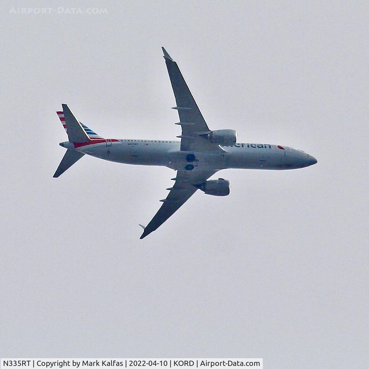N335RT, 2018 Boeing 737-8 MAX C/N 44461, AmericanBoeing 737-8 MAX, N335RT on approach to ORD.