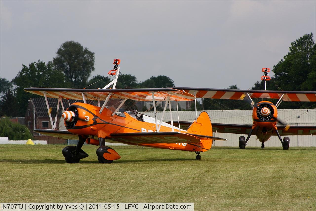 N707TJ, 1943 Boeing A75N1(PT17) C/N 75-950, N707TJ - Boeing A75N1(PT17), Cambrai-Niergnies Airfield (LFYG) open day Tiger Meet 2011