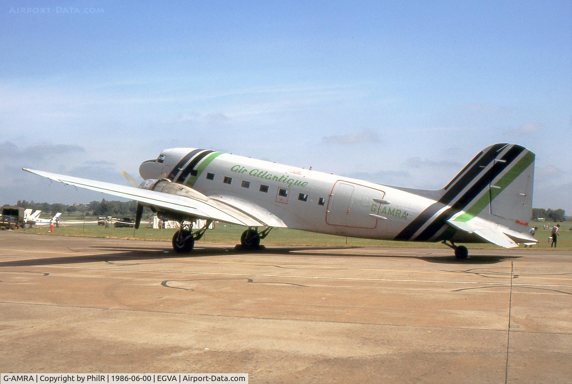 G-AMRA, 1944 Douglas DC-3C (C-47B-15-DK) C/N 15290, G-AMRA 1944 DC-3C Air Atlantique IAT 06.86