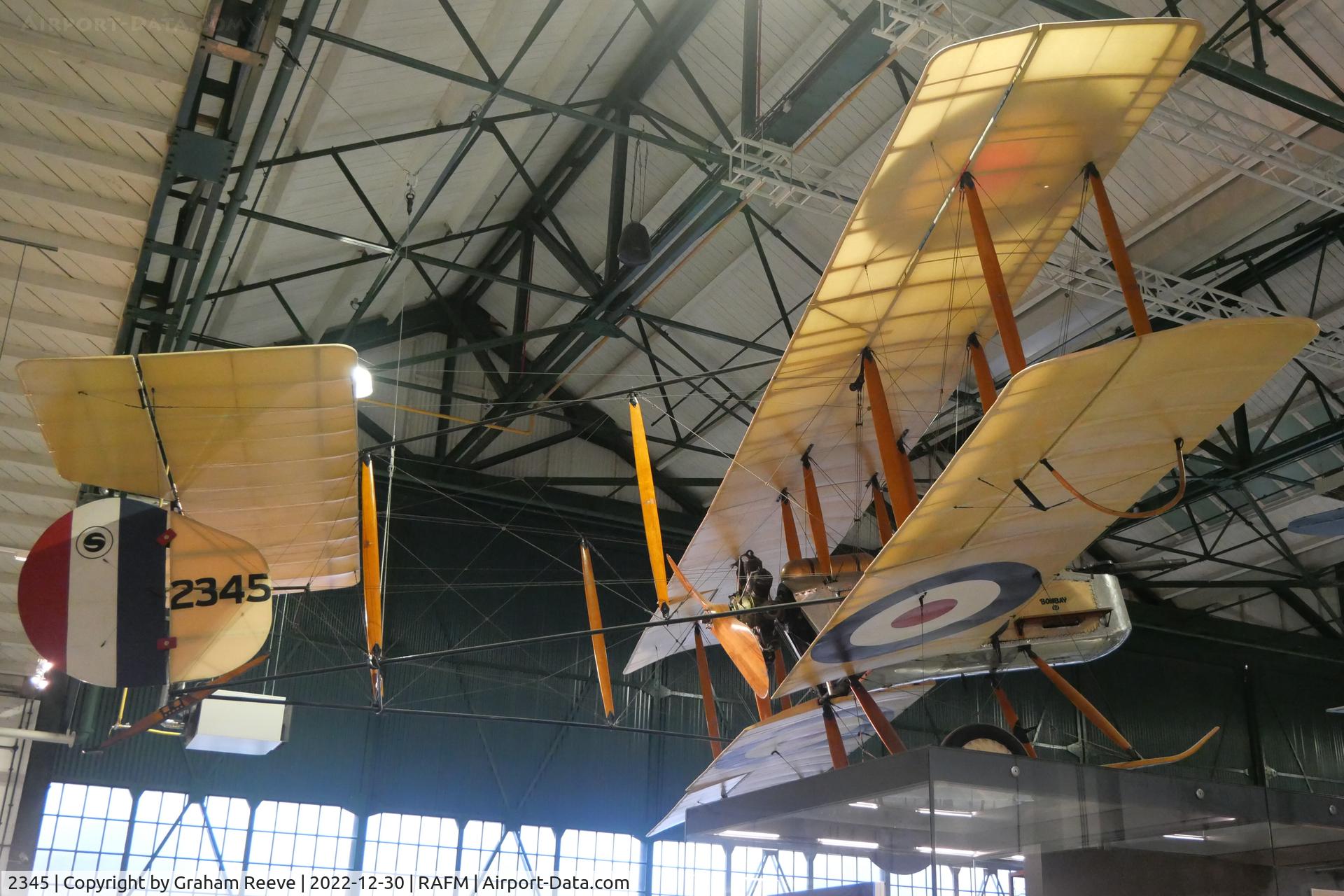 2345, 1966 Vickers FB.5 Gunbus (Replica) C/N FB5, On display at the RAF Museum, Hendon.