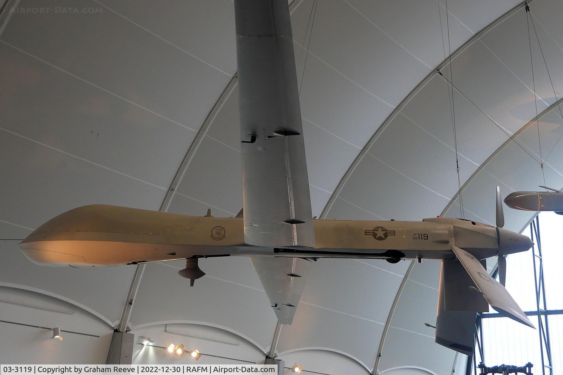 03-3119, General Atomics MQ-1B Predator Predator C/N Unknown, On display at the RAF Museum, Hendon.