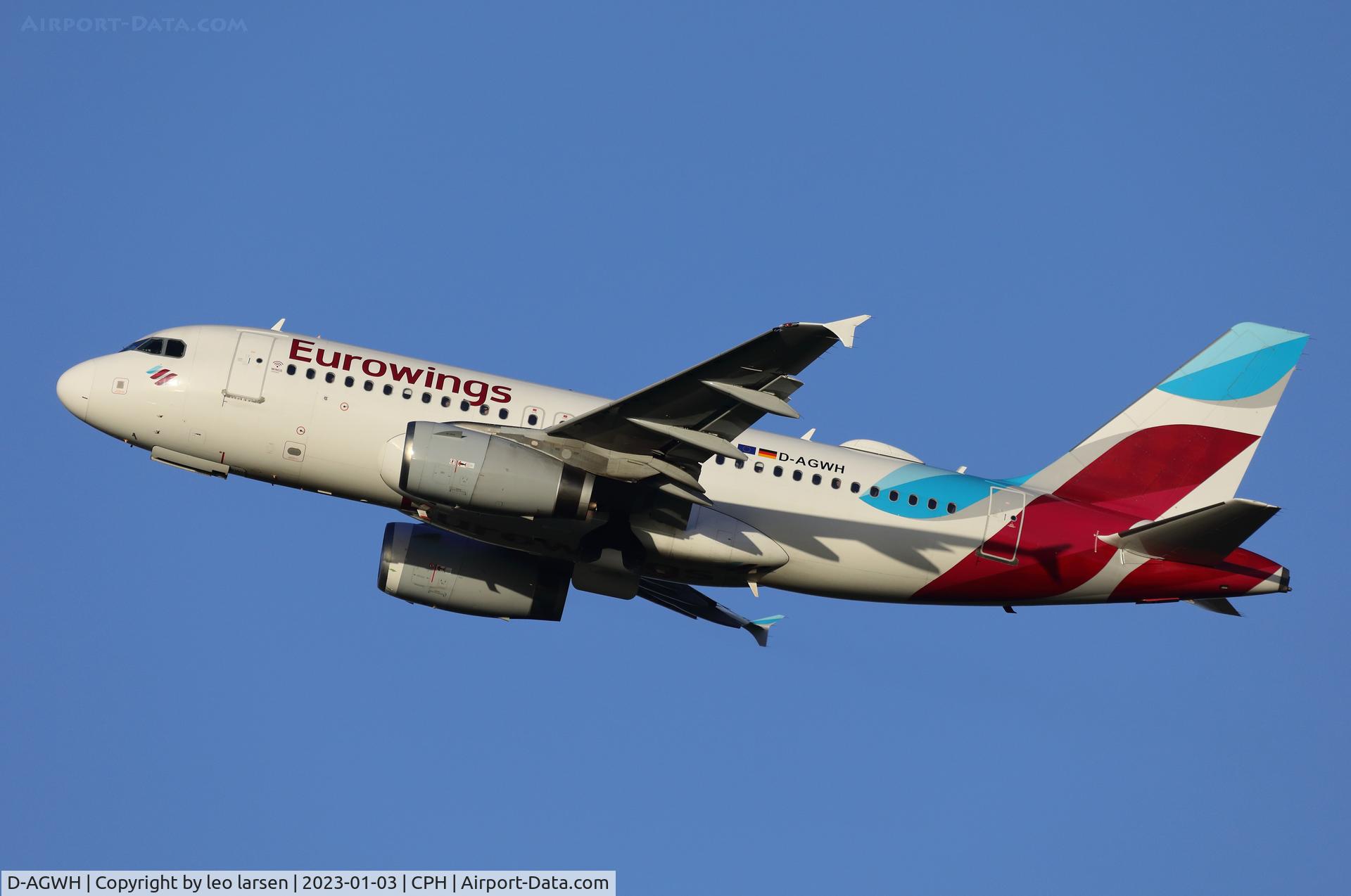 D-AGWH, 2007 Airbus A319-132 C/N 3352, Copenhagen 3.1.2023