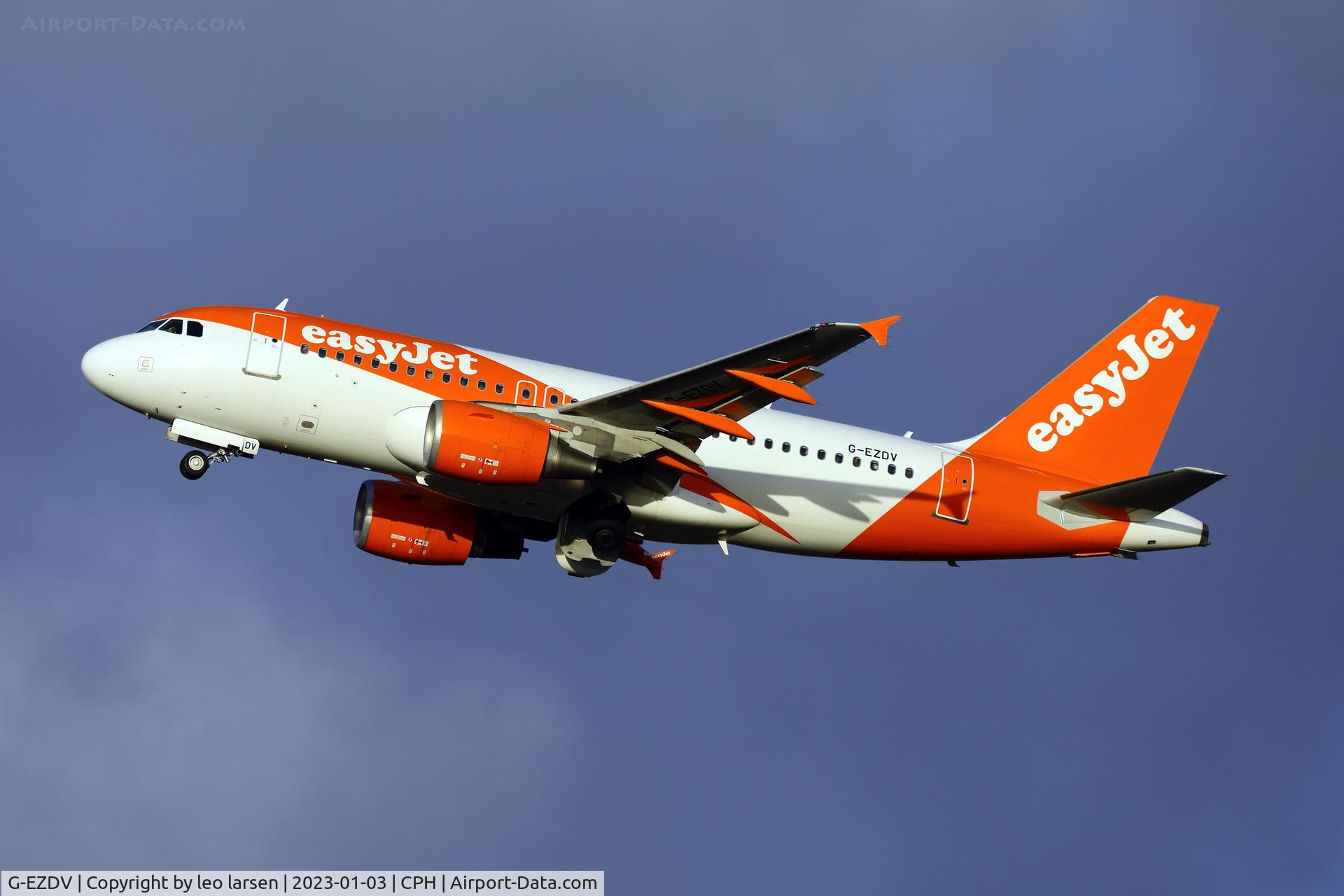 G-EZDV, 2008 Airbus A319-111 C/N 3742, Copenhagen 3.1.2023