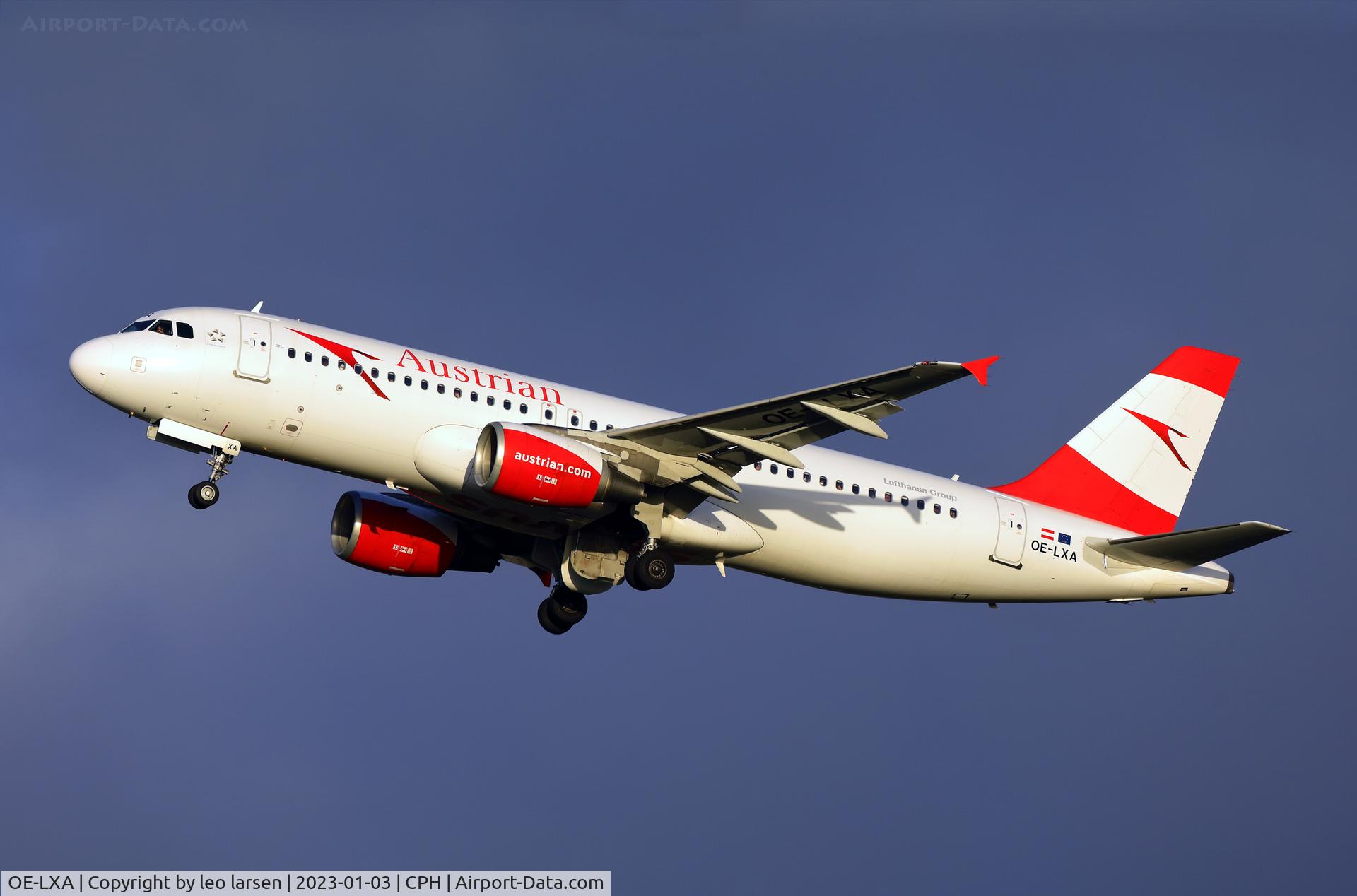 OE-LXA, 2007 Airbus A320-216 C/N 3295, Copenhagen 3.1.2023