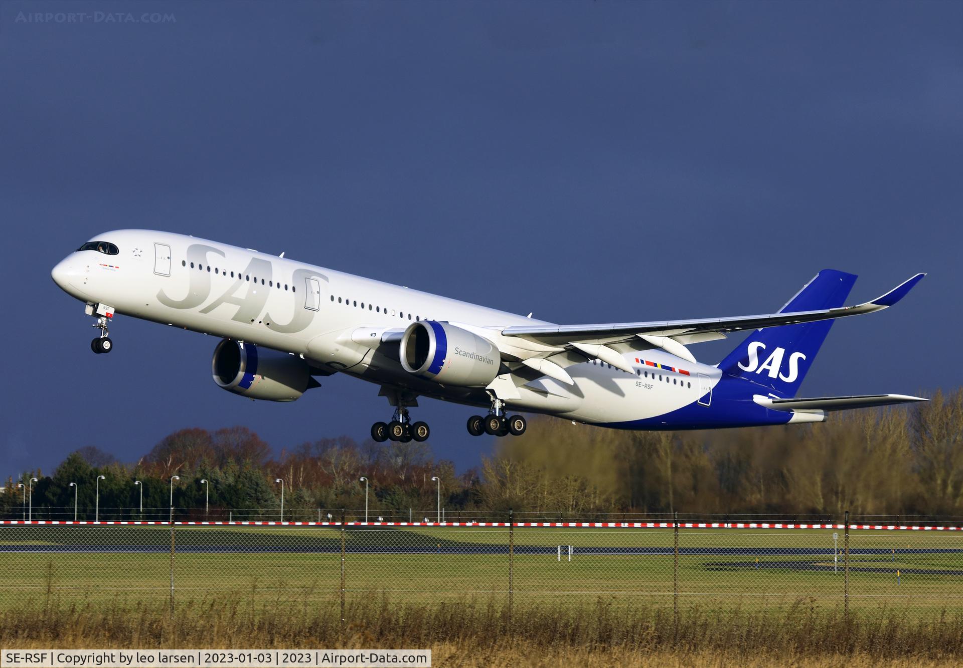 SE-RSF, 2021 Airbus A350-941 C/N 499, Copenhagen 3.1.2023