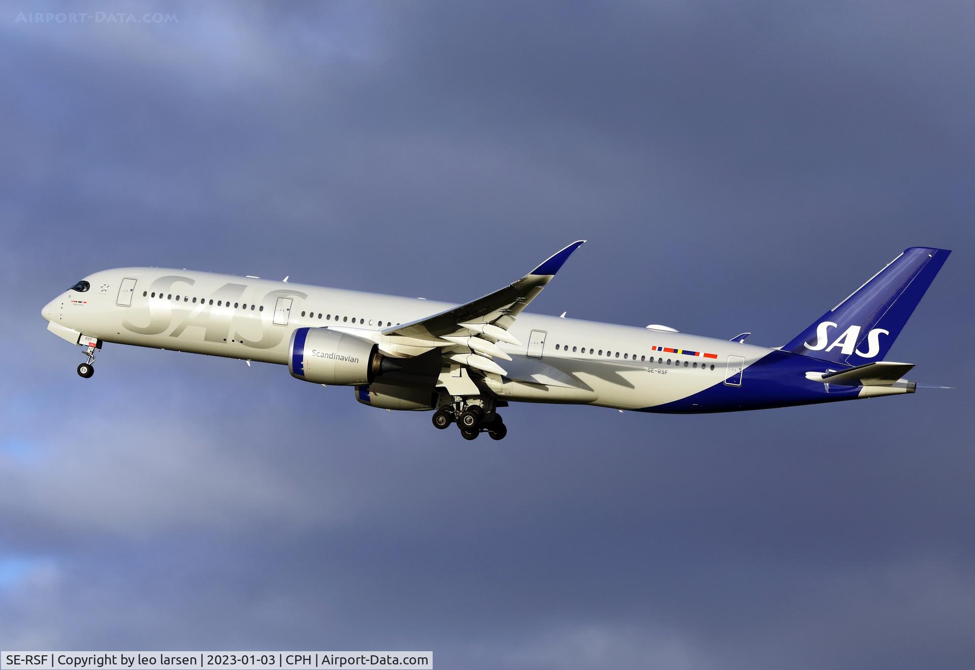 SE-RSF, 2021 Airbus A350-941 C/N 499, Copenhagen 3.1.2023