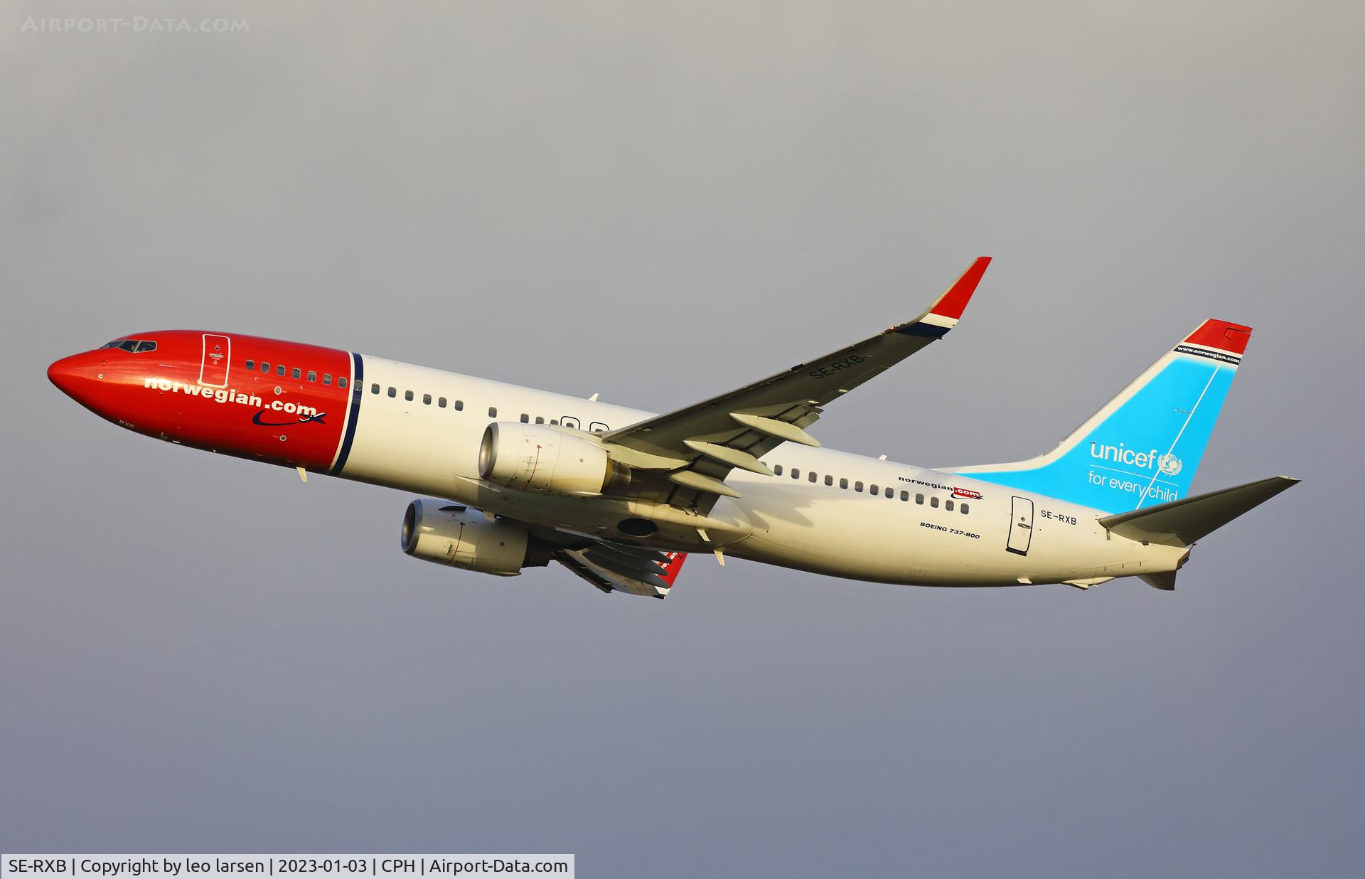 SE-RXB, 2010 Boeing 737-84P C/N 36781, Copenhagen 3.1.2023
