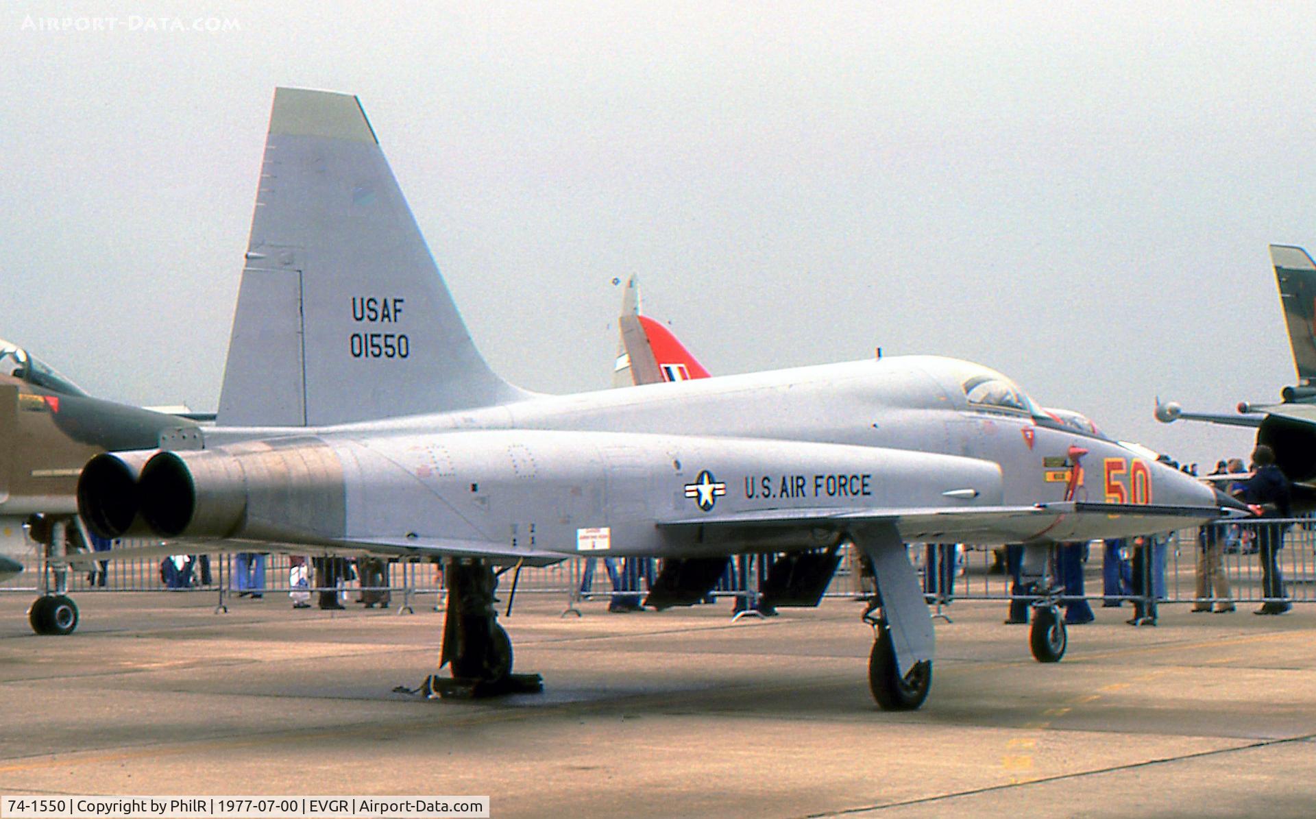 74-1550, 1974 Northrop F-5E Tiger II C/N R.1208, 74-1550 1975 Northrop F5E USAF IAT