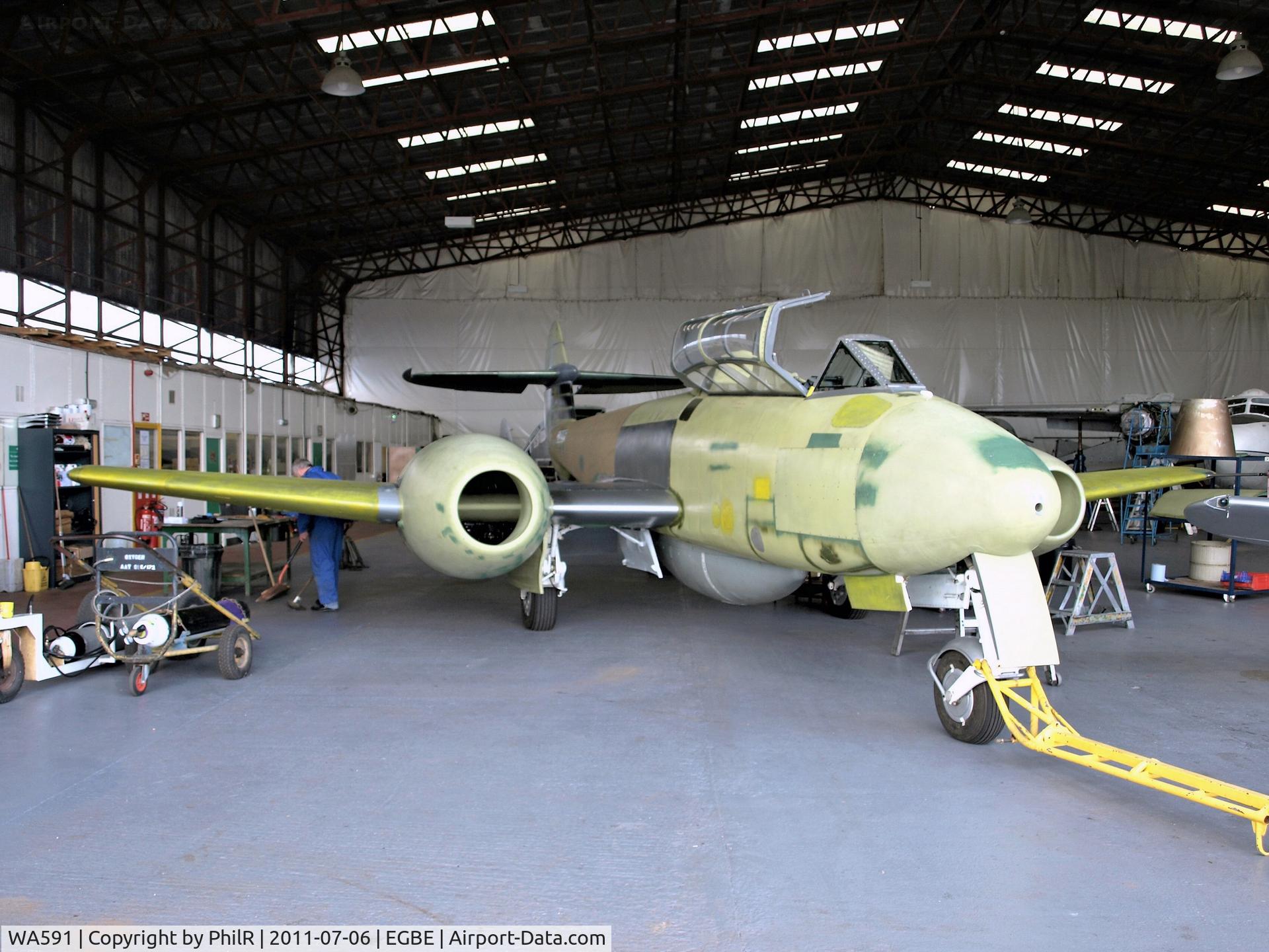 WA591, 1949 Gloster Meteor T.7 C/N G5/356460, WA591 (G-BWMF) 1949 Gloster Meteor T7 Airbase Coventry