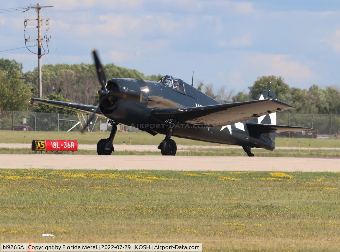 N9265A, Grumman F6F-5 Hellcat C/N A-9790, OSH 2022