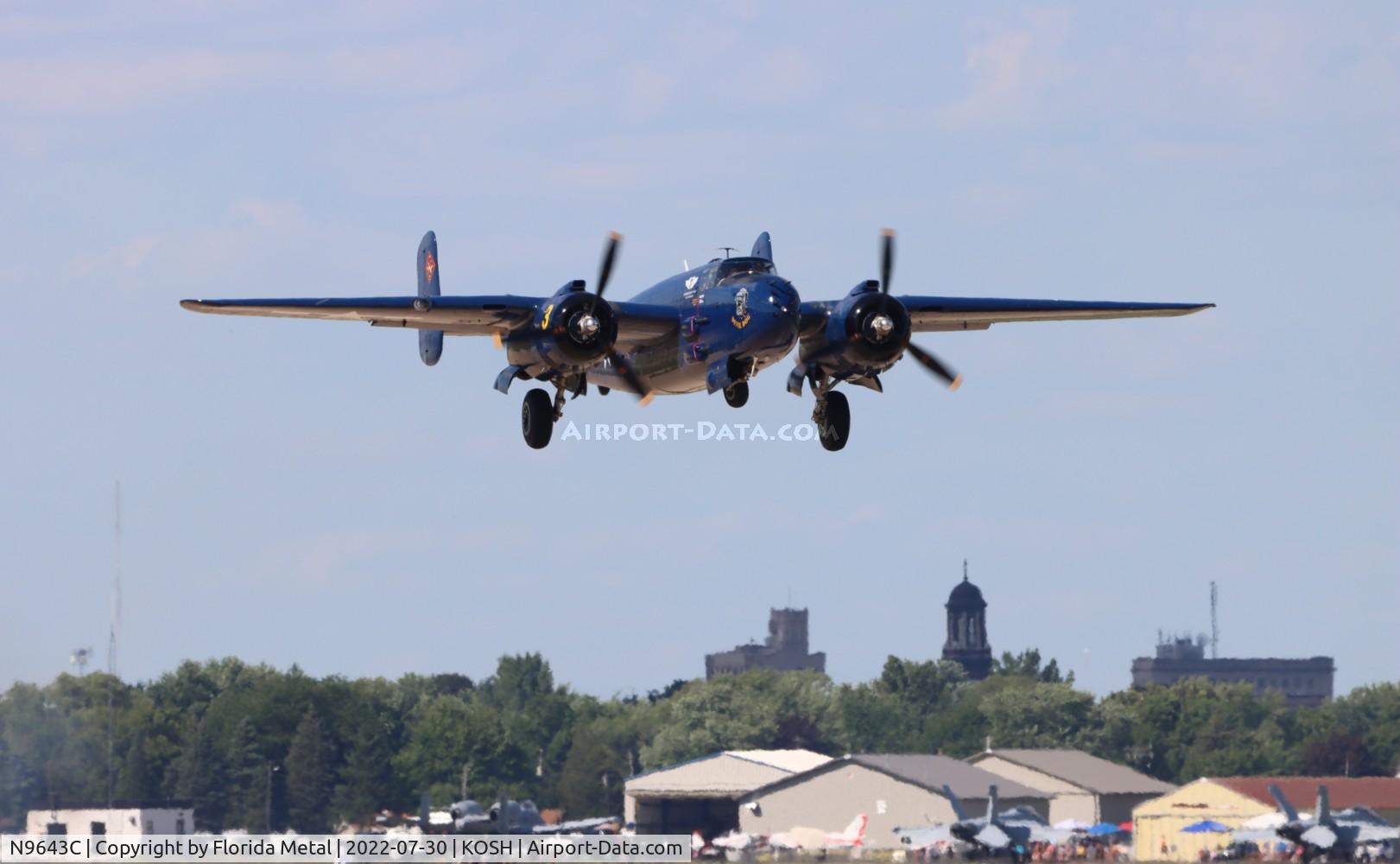 N9643C, 1944 North American B-25J Mitchell Mitchell C/N 108-47512, OSH 2022