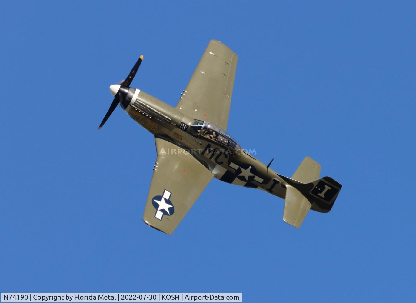 N74190, 1944 North American F-51D Mustang C/N 44-75452, OSH 2022