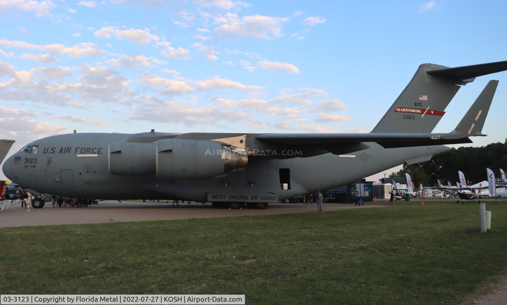 03-3123, 2003 Boeing C-17A Globemaster III C/N P-123, C-17A zx