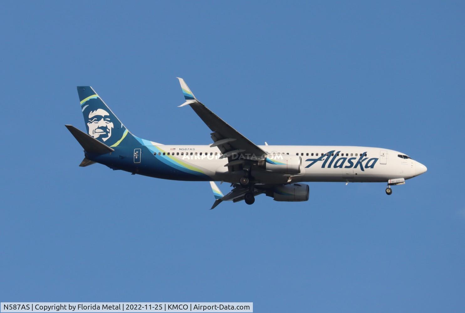 N587AS, 2007 Boeing 737-890 C/N 35684, MCO 2022
