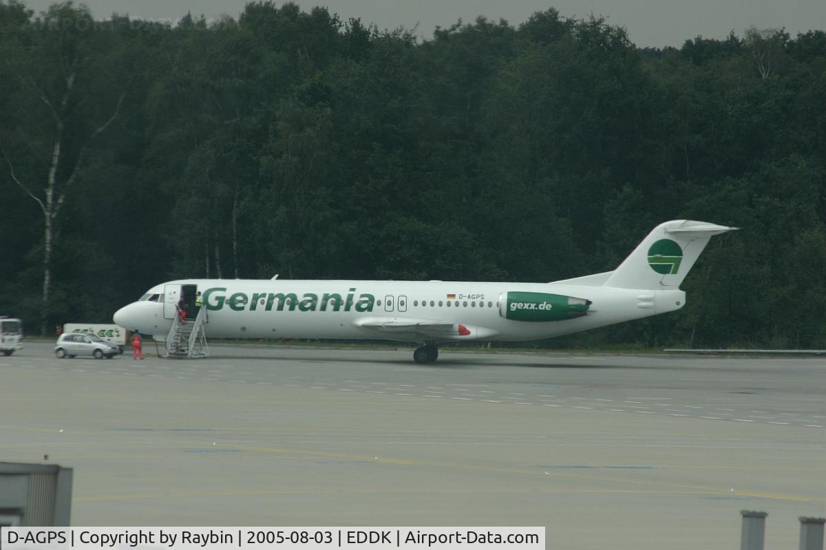 D-AGPS, 1992 Fokker 100 (F-28-0100) C/N 11399, stored 12/21 as VH-NPH Network Aviation Australia