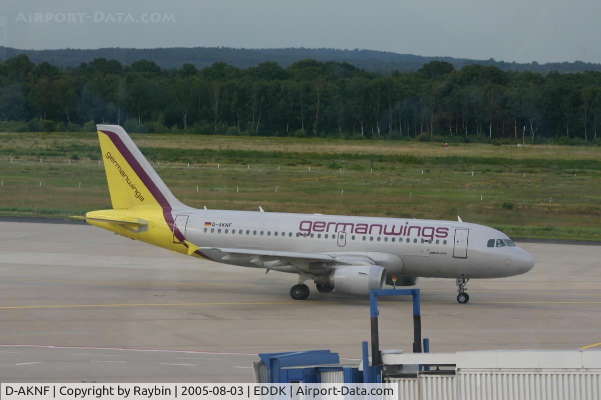 D-AKNF, 1997 Airbus A319-112 C/N 0646, scrapped 06/21 as D-AKNF Eurowings
