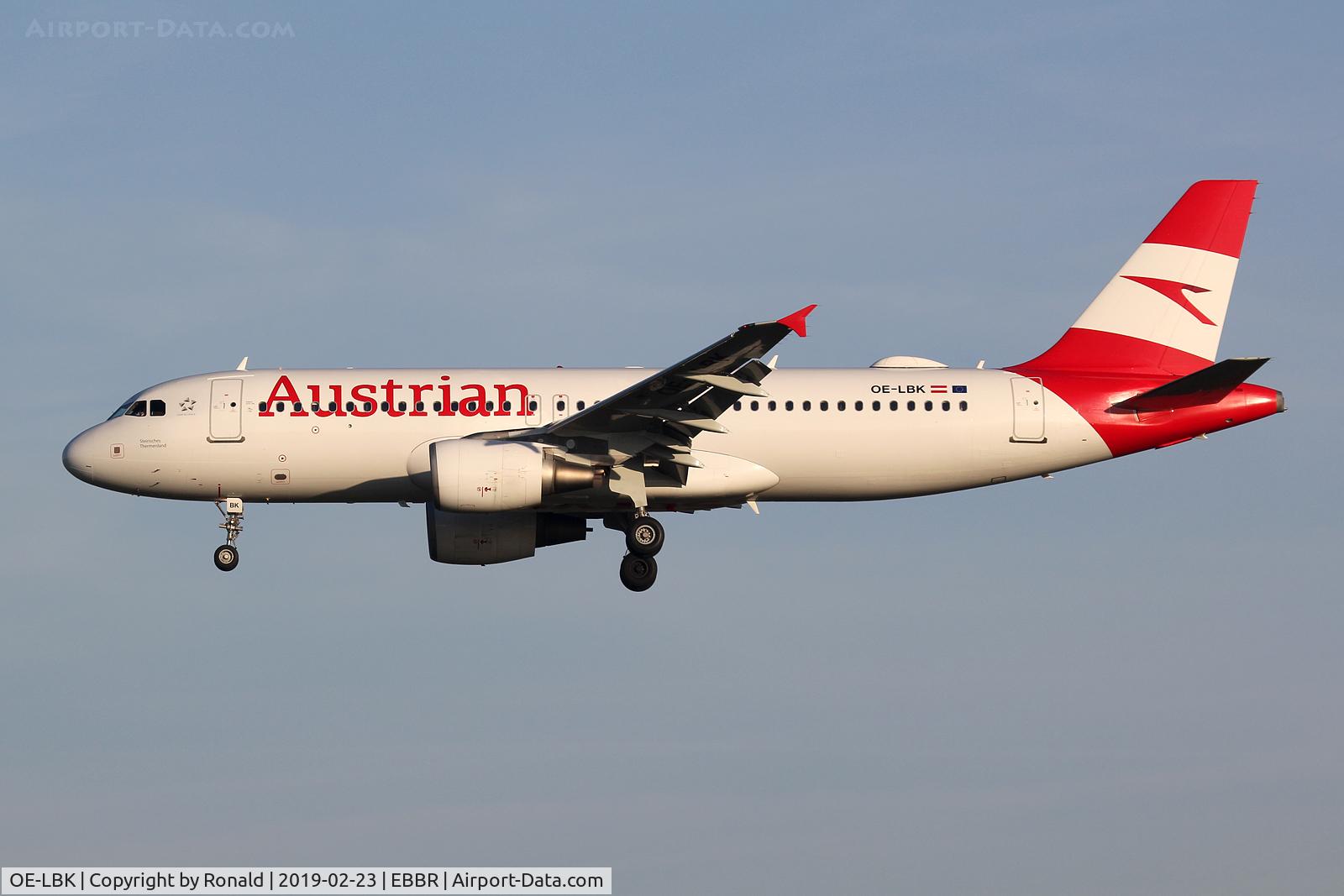 OE-LBK, 2003 Airbus A320-214 C/N 1931, at bru