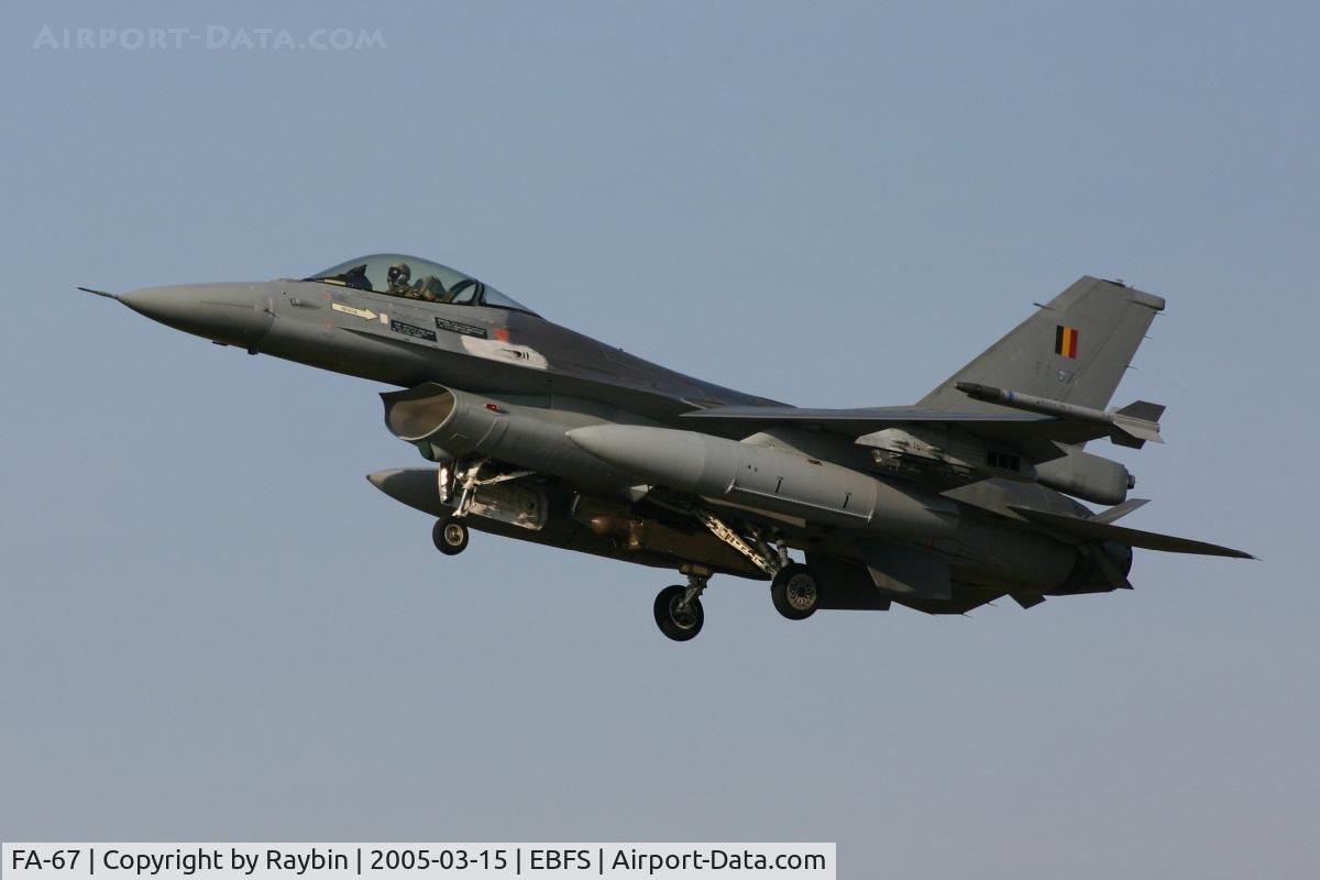 FA-67, 1980 SABCA F-16AM Fighting Falcon C/N 6H-67, stored