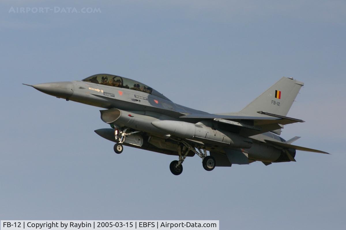 FB-12, 1982 SABCA F-16B Fighting Falcon C/N 6J-12, Now instructional airframe at Kleine Brogel AFB