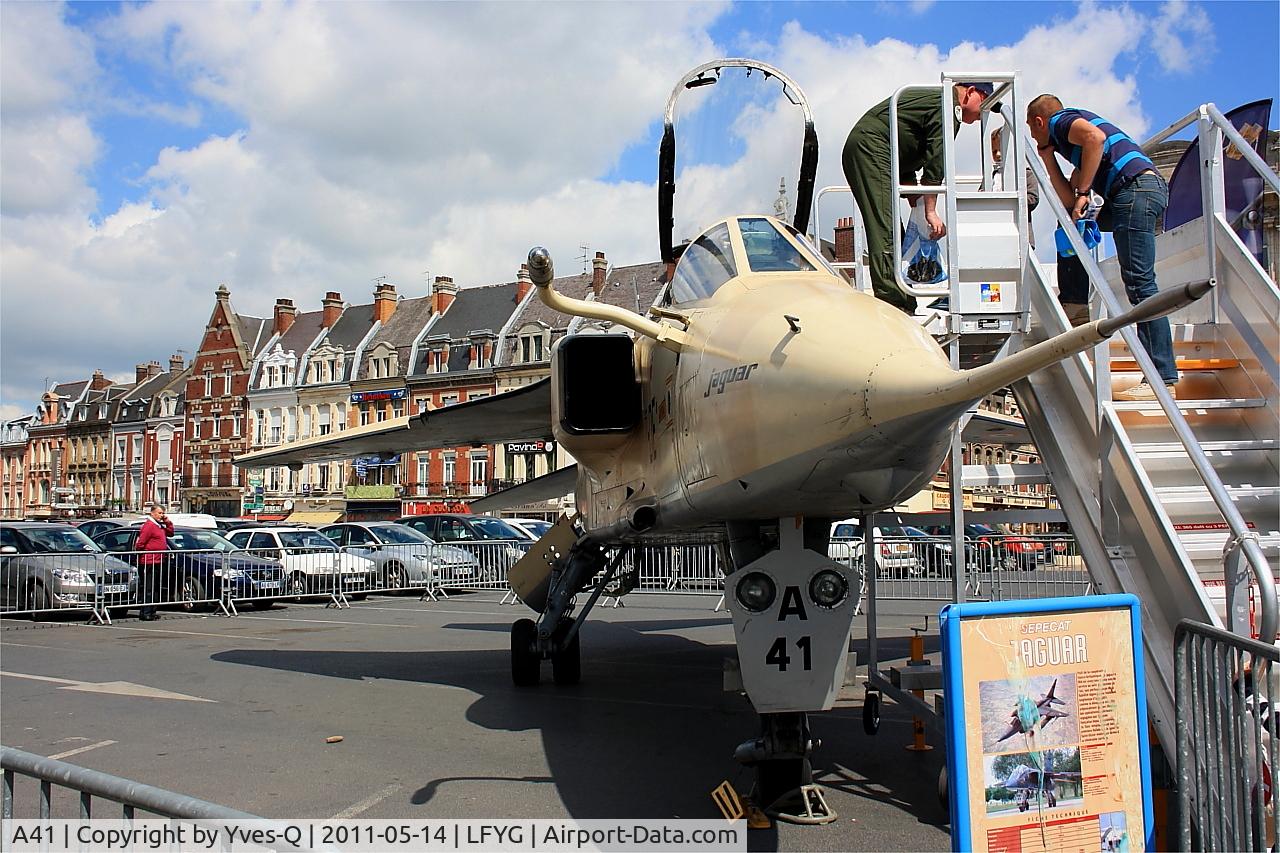 A41, Sepecat Jaguar A C/N A41, Sepecat Jaguar A, exhibited in the town square of Cambrai, in may 2011