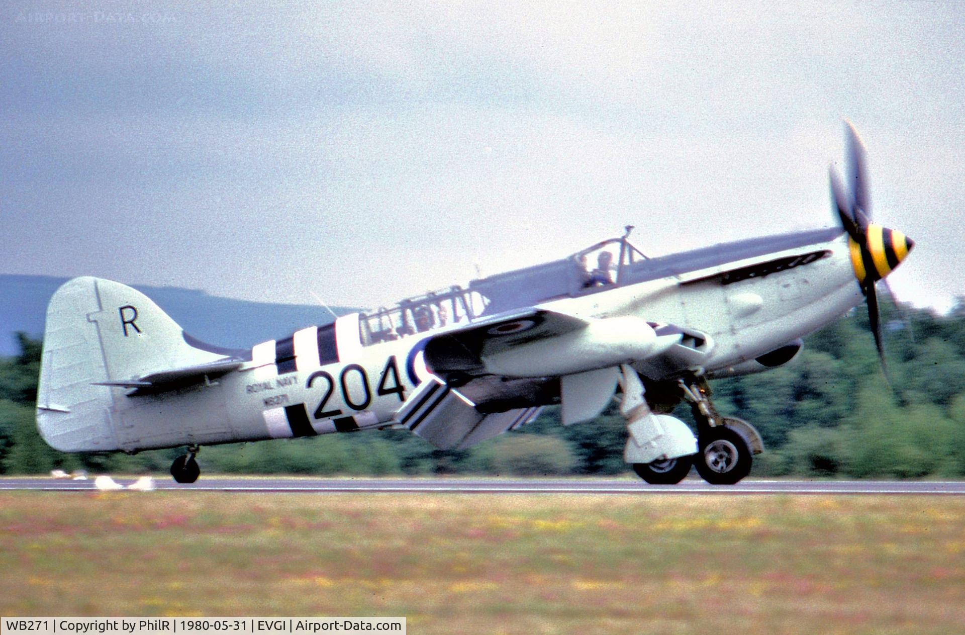 WB271, 1949 Fairey Firefly AS.5 C/N F.8497, WB271 1949 Fairey Firefly AS5 Royal Navy Historic Flight IAT RAF Greenham Common