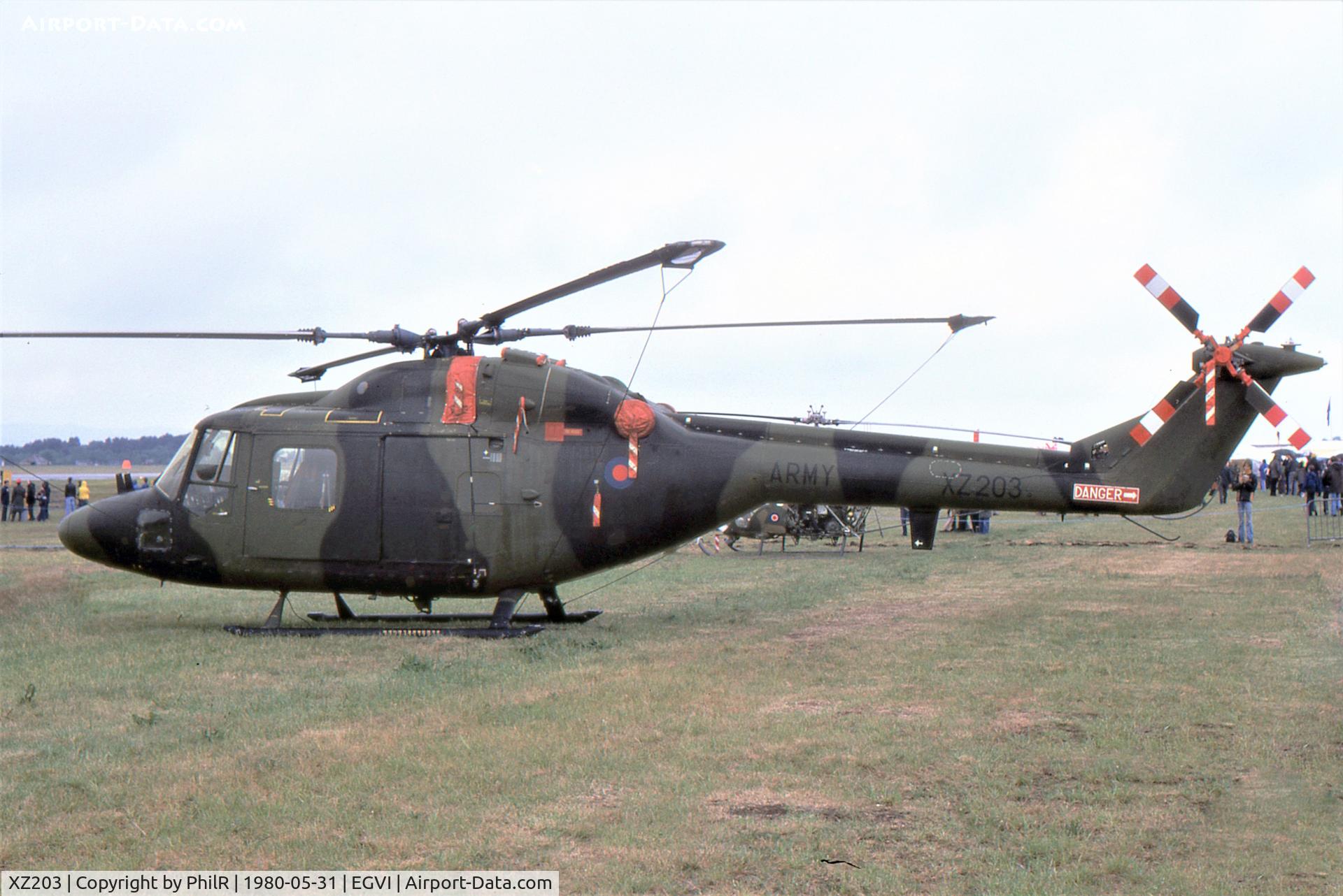 XZ203, 1979 Westland Lynx AH.1 C/N 107, XZ203 1979 Westland Lynx AH1 AAC International Air Tattoo RAF Greenham Common