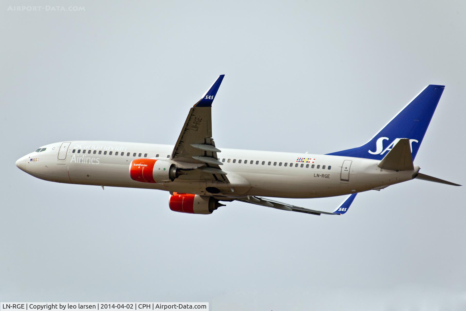 LN-RGE, 2013 Boeing 737-883 C/N 38037, Copenhagen 2.4.2014